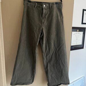 Sailor Wide Leg Green Jeans